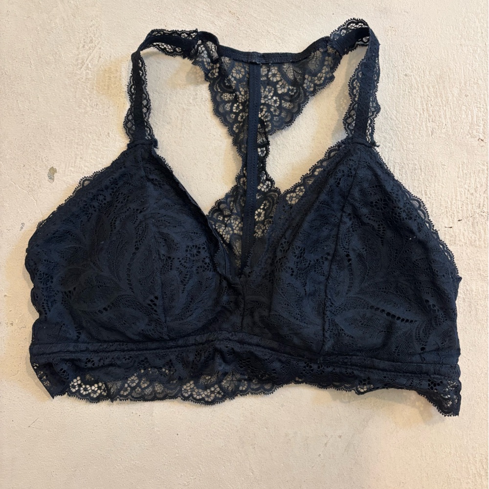 Lace Racerback Bralette Black Auden